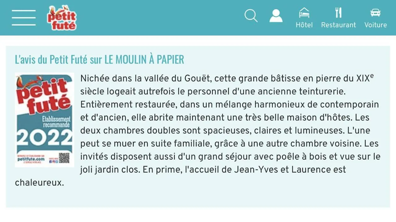 Chambres d hôtes du Moulin à papier Saint-Brieuc 0*,